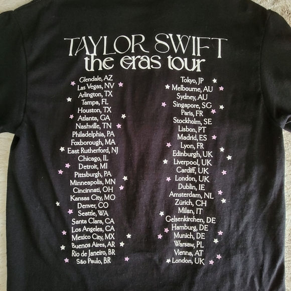 Taylor Swift - The Eras Tour Live Photo Stars T-Shirt Medium - Picture 6 of 11